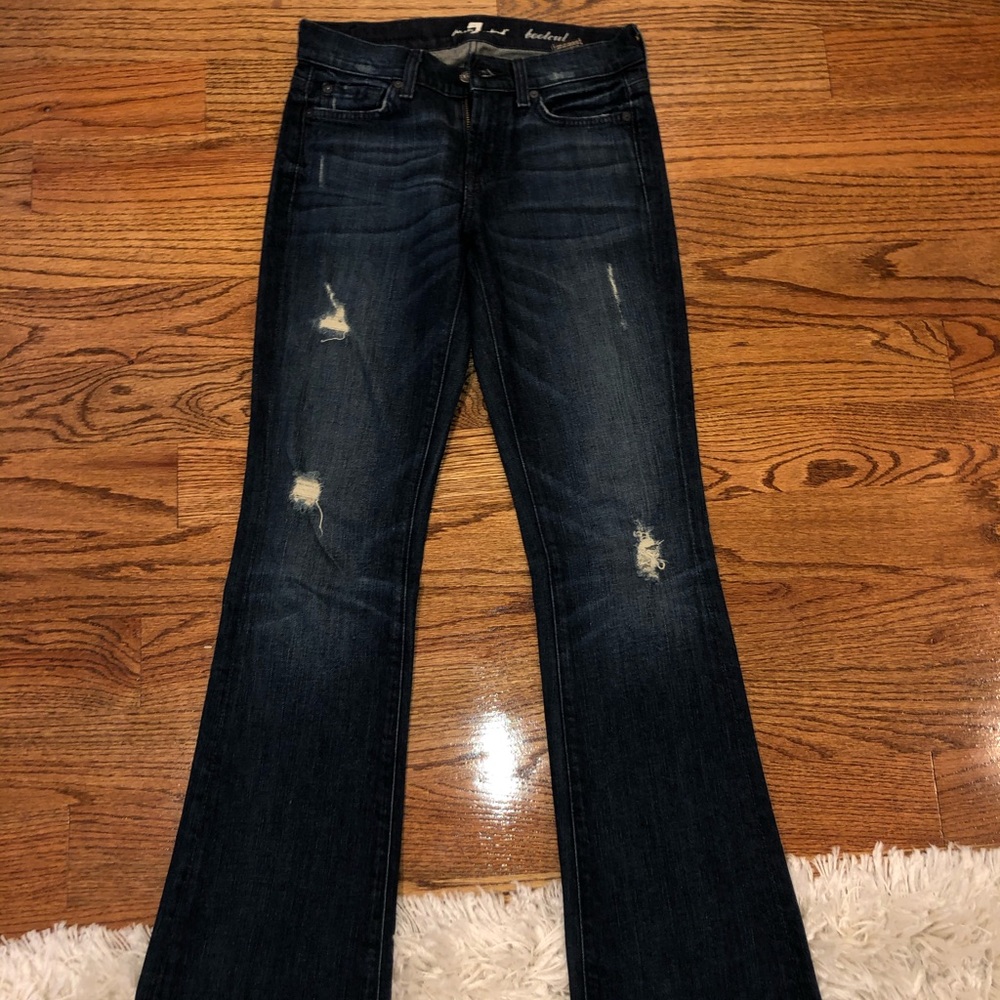 7 for All Mankind Bootcut Jeans Sz 25 - Picture 4 of 7
